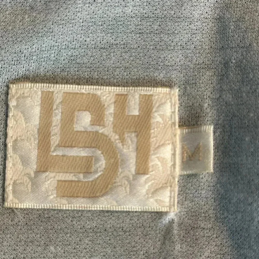 Vintage 90s LBH Windbreaker Womens Medium Teal Green Geometric Sporty Jacket - Picture 14 of 16